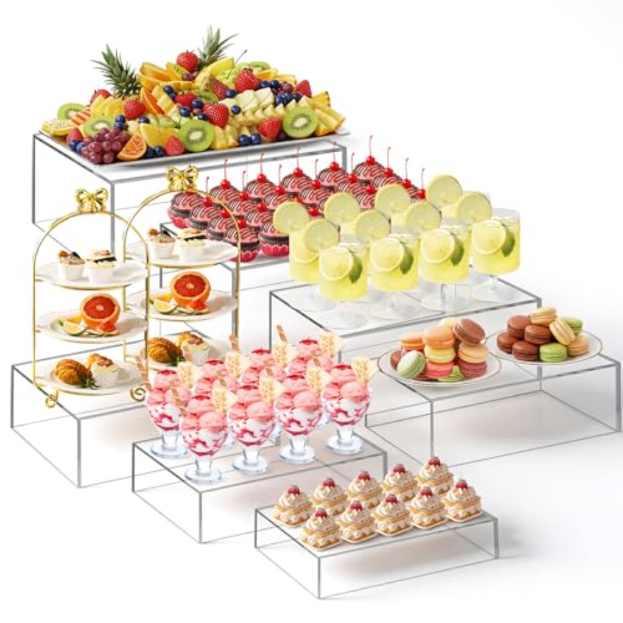 7 Parça Ekstra Büyük Büfe Sunu - Display Risers Set incelemesi ve fiyatı